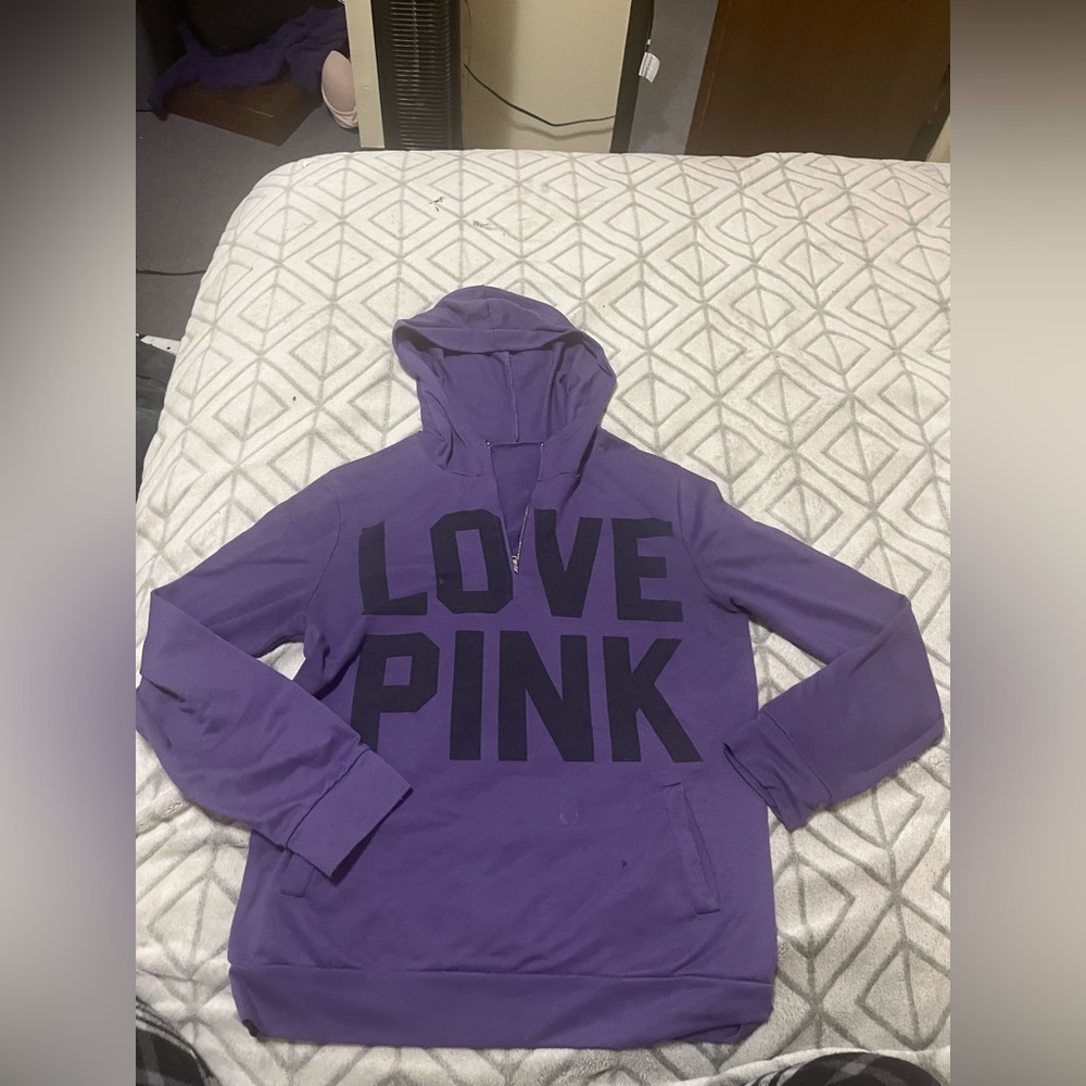 pink zip ip hoodie